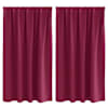 vidaXL Kardinad r&otilde;ngastega 2 tk Veinpunane 140 x 140 cm Pol&uuml;ester