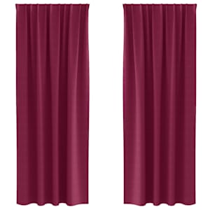 Závěsy na zatemnění s kroužky 2 pcs Víno Červené 245 x 140 cm - obrázek 2