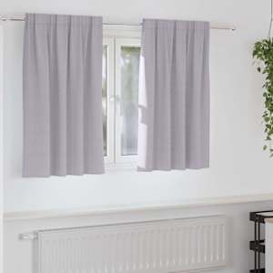 Závěsy na zatemnění s kroužky 2 pcs Metalická šedá 140 x 140 cm
