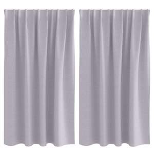 Závěsy na zatemnění s kroužky 2 pcs Metalická šedá 140 x 140 cm - obrázek 2