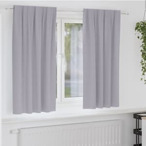 Závěsy na zatemnění s kroužky 2 pcs Metalická šedá 175 x 140 cm - obrázek 1