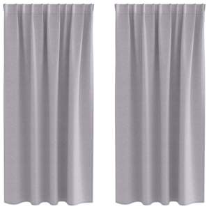 vidaXL Kardinad r&otilde;ngastega 2 tk Metallhall 175 x 140 cm Pol&uuml;ester