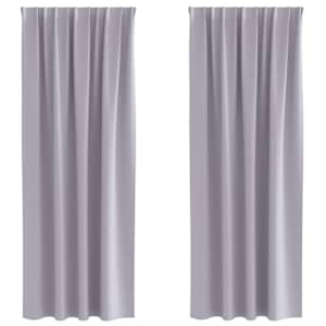 Závěsy na zatemnění s kroužky 2 pcs Metalická šedá 225 x 140 cm - obrázek 2