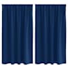 vidaXL Kardinad r&otilde;ngastega 2 tk Tumesinine 140 x 140 cm Pol&uuml;ester