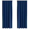 vidaXL Kardinad r&otilde;ngastega 2 tk Tumesinine 225 x 140 cm Pol&uuml;ester