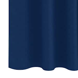 Závěsy na zatemnění s kroužky 2 pcs Tmavě modrá 245 x 140 cm - obrázek 6