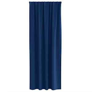 Závěsy na zatemnění s kroužky 2 pcs Tmavě modrá 260 x 140 cm - obrázek 4