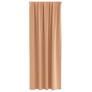 Závěsy na zatemnění s kroužky 2 pcs Světle hnědá 245 x 140 cm - obrázek 4