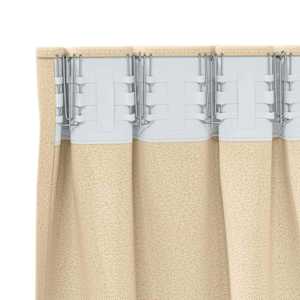 Závěsy na zatemnění s kroužky 2 pcs Krémová 260 x 140 cm - obrázek 5