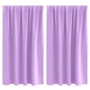 vidaXL Kardinad r&otilde;ngastega 2 tk Lilla 140 x 140 cm Pol&uuml;ester