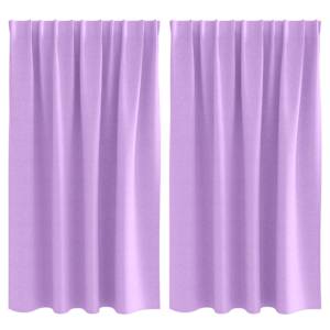 vidaXL Kardinad r&otilde;ngastega 2 tk Lilla 140 x 140 cm Pol&uuml;ester