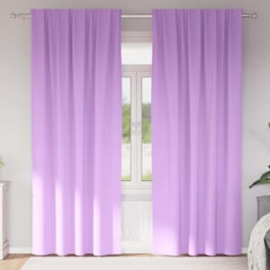 Zavese za zatemnitev z obroči 2 pcs Vijolična 245 x 140 cm