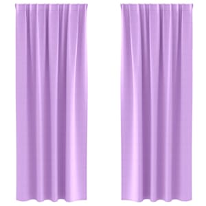 Závěsy na zatemnění s kroužky 2 pcs Fialová 260 x 140 cm - obrázek 2