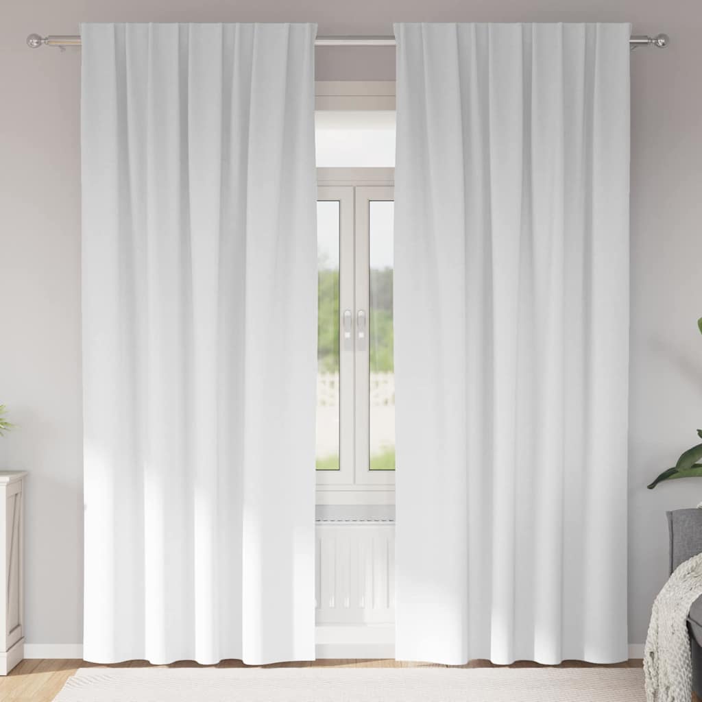 Pimendavad kardinad 2 pcs Puhas valge 245 x 140 cm Polüester