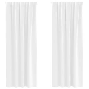 Závěsy na zatemnění s kroužky 2 pcs Úplně bílá 245 x 140 cm - obrázek 2