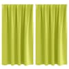 vidaXL Kardinad r&otilde;ngastega 2 tk Roheline 140 x 140 cm Pol&uuml;ester