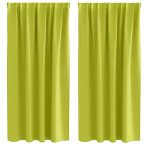Závěsy na zatemnění s kroužky 2 pcs Zelená 175 x 140 cm - obrázek 2