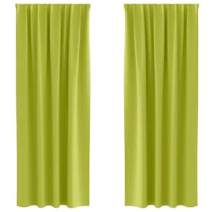 Závěsy na zatemnění s kroužky 2 pcs Zelená 245 x 140 cm - obrázek 2