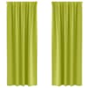 vidaXL Kardinad r&otilde;ngastega 2 tk Roheline 260 x 140 cm Pol&uuml;ester
