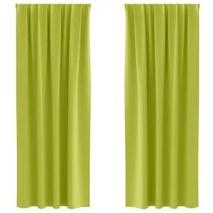 Závěsy na zatemnění s kroužky 2 pcs Zelená 260 x 140 cm - obrázek 2
