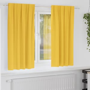 Závěsy na zatemnění s kroužky 2 pcs Hořčicově žlutá - obrázek 1