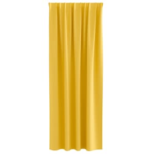 Závěsy na zatemnění s kroužky 2 pcs Hořčicově žlutá - obrázek 4