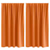 vidaXL Kardinad r&otilde;ngastega 2 tk Erk Oranž 140 x 140 cm Pol&uuml;ester
