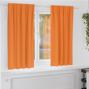 Zavese za zatemnitev z obroči 2 pcs Oranžna 175 x 140 cm