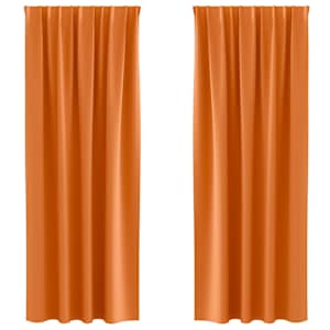 Závěsy na zatemnění s kroužky 2 pcs Jasně oranžová 225 x 140 cm - obrázek 2