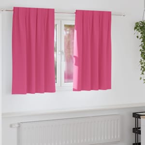 Závěsy na zatemnění s kroužky 2 pcs Jasně růžová 140 x 140 cm - obrázek 1