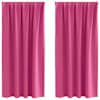 vidaXL Kardinad r&otilde;ngastega 2 tk Erk Roosa 175 x 140 cm Pol&uuml;ester