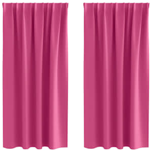 Závěsy na zatemnění s kroužky 2 pcs Jasně růžová 175 x 140 cm - obrázek 2