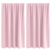vidaXL Kardinad r&otilde;ngastega 2 tk Beebiroosa 140 x 140 cm Pol&uuml;ester