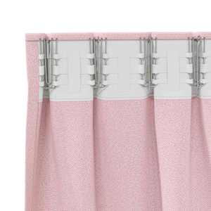 Závěsy na zatemnění s kroužky 2 pcs Bledě růžová 260 x 140 cm - obrázek 5