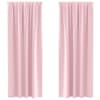 vidaXL Kardinad r&otilde;ngastega 2 tk Beebiroosa 260 x 140 cm Pol&uuml;ester