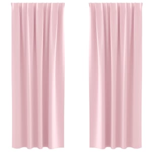 Závěsy na zatemnění s kroužky 2 pcs Bledě růžová 260 x 140 cm - obrázek 2