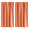 vidaXL Kardinad r&otilde;ngastega 2 tk Terrakota 140 x 140 cm Pol&uuml;ester