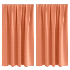 vidaXL Kardinad r&otilde;ngastega 2 tk Terrakota 140 x 140 cm Pol&uuml;ester