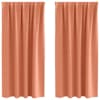 vidaXL Kardinad r&otilde;ngastega 2 tk Terrakota 175 x 140 cm Pol&uuml;ester