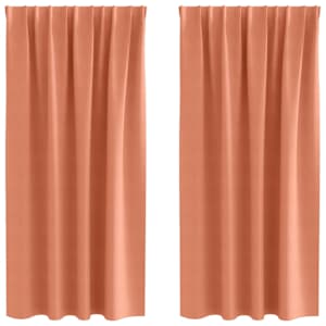Závěsy na zatemnění s kroužky 2 pcs Cihlová 175 x 140 cm - obrázek 2