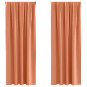 Závěsy na zatemnění s kroužky 2 pcs Cihlová 260 x 140 cm - obrázek 2