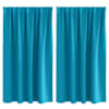 vidaXL Kardinad r&otilde;ngastega 2 tk T&uuml;rkiis 140 x 140 cm Pol&uuml;ester