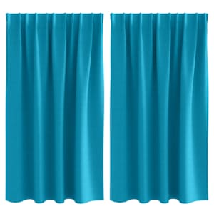 vidaXL Kardinad r&otilde;ngastega 2 tk T&uuml;rkiis 140 x 140 cm Pol&uuml;ester