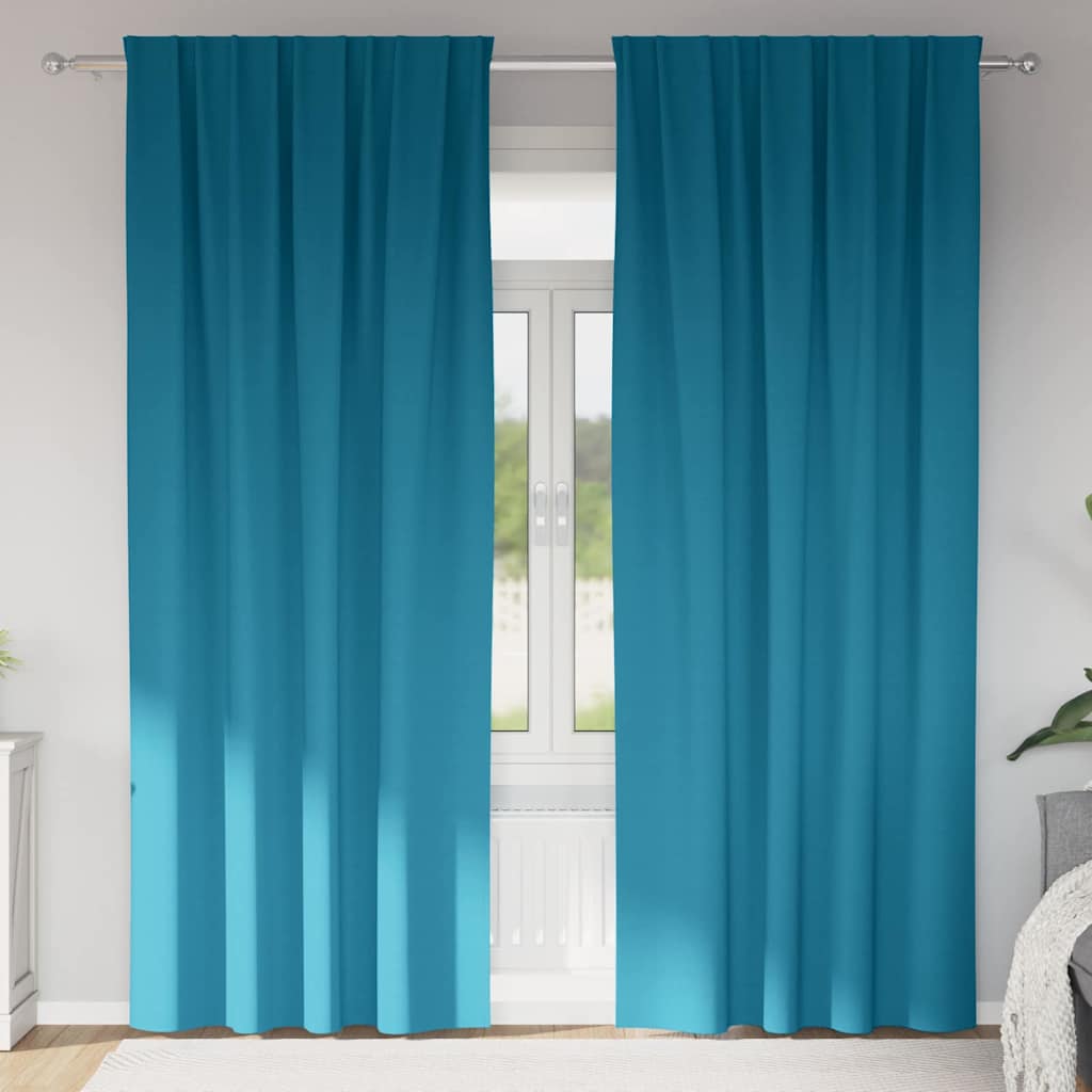Kardinaid kardinatega 2 pcs Türkiis 225 x 140 cm Polüester