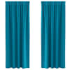 vidaXL Kardinad r&otilde;ngastega 2 tk T&uuml;rkiis 260 x 140 cm Pol&uuml;ester