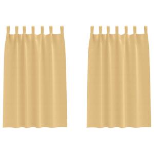 Závěsy na zatemnění s kroužky 2 pcs Béžová 175 x 140 cm - obrázek 2