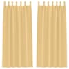 vidaXL Kardinad r&otilde;ngastega 2 tk Beež 260 x 140 cm Pol&uuml;ester