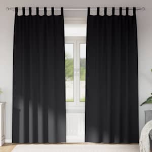 Závěsy na zatemnění s kroužky 2 pcs Černá 260 x 140 cm - obrázek 1