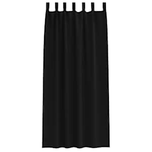 Závěsy na zatemnění s kroužky 2 pcs Černá 260 x 140 cm - obrázek 4