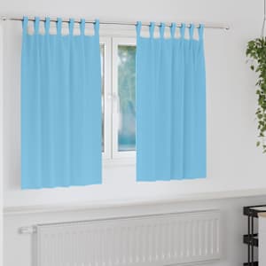 Závěsy na zatemnění s kroužky 2 pcs Světle modrá 140 x 140 cm - obrázek 1